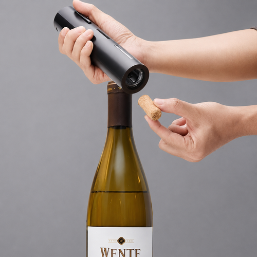Abrebotellas Eléctrico de Vino + Cortacápsulas