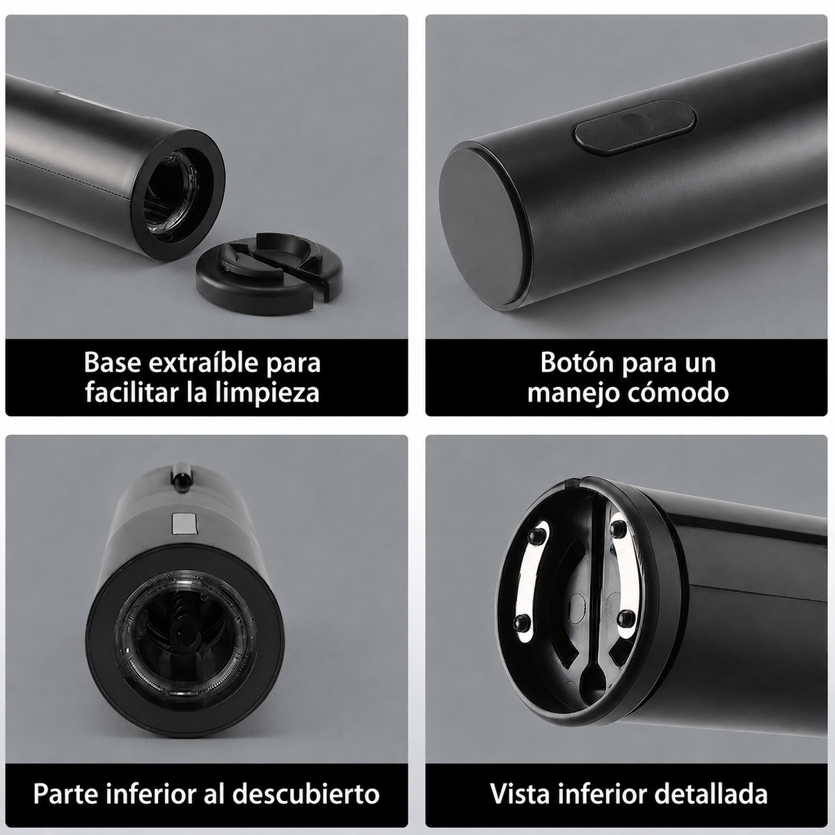 Abrebotellas Eléctrico de Vino + Cortacápsulas