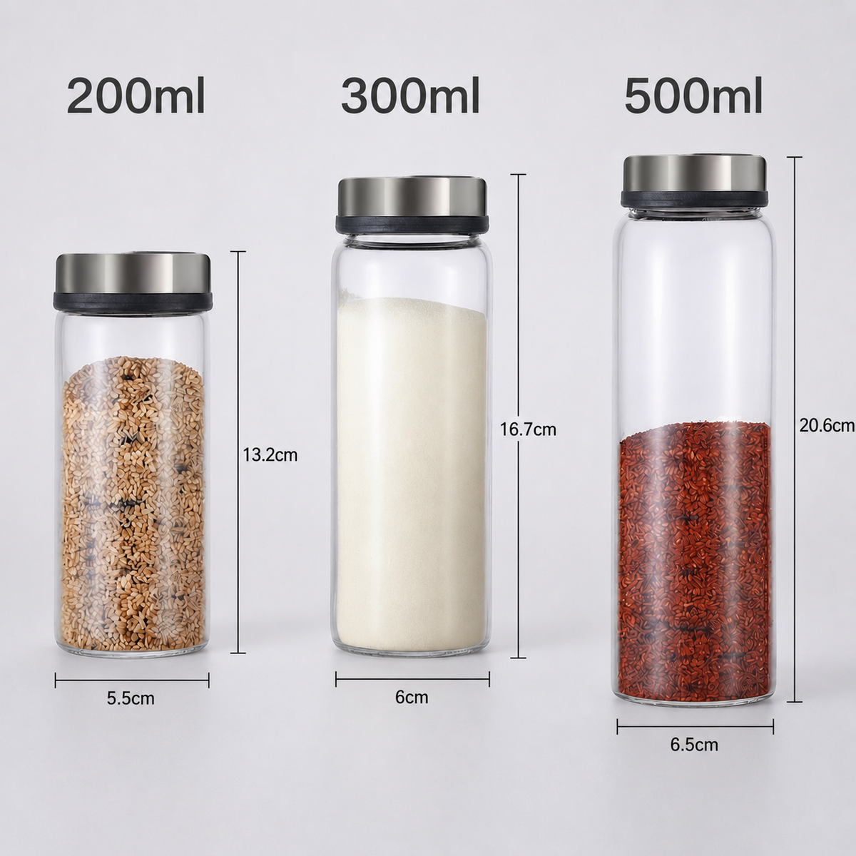 Bote de Vidrio para Especias Borosilicato